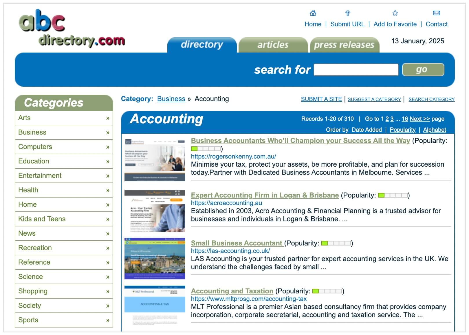 contoh abcdirectory.com